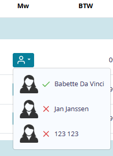 Medewerker in het rood