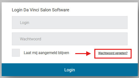 wachtwoord  vergeten